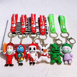 Anime kerstavond horroravond kerstanime accessoires PVC Keychain Rubber Key Chain