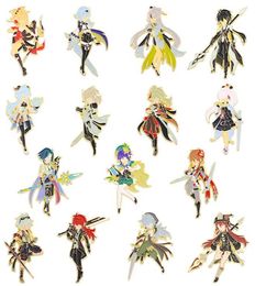 Collection d'anime épingles en émail genshin icône de dessin animé kazuha xiao ayaka yoimiya broch badge badge mignon bijoux pour fans6572480