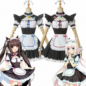 anime Cosplay Chocolade Vanille Cosplay Kostuum Meid Dr Lolita Dr Cute Cat Neko Meisjes Vrouwen Kostuum Comic Show Outfit m1qv #