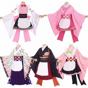 Costume de Cosplay anime, uniformes de demoiselle d'honneur Kanroji Mitsuri Kibutsuji Kimo Blade Kochou Shinobu Kamado Nezuko Cosplay Dr 53ld #