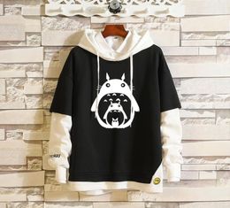 Anime Cosplay Sweat à capuche 3d Hoodie mon voisin Totoro Vêtements Coumure Couleur Couture Fausses Deux pièces Pull Classic Pattern5520658