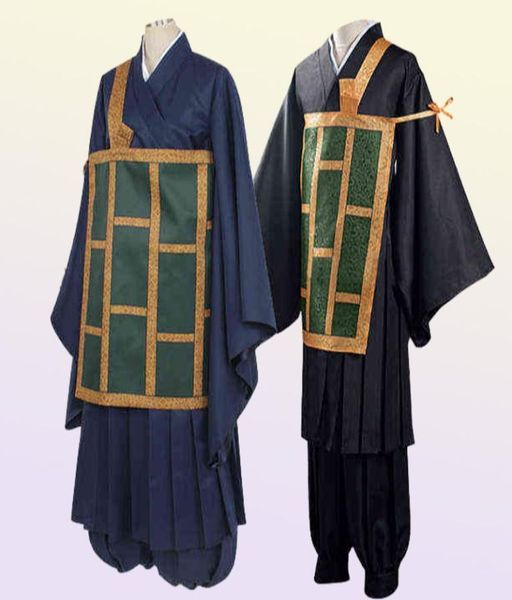 Anime Costumes 2020 Comes Jujutsu Kaisen Getou Suguru Cosplay Wigs Men Japonais Monk Uniforme Comics Anime Comics L2208025908836