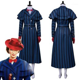 Anime -kostuums Mary Poppins Retourneert Cosplay kostuumkleding jas voor volwassen vrouwen Halloween Carnival Clothing1