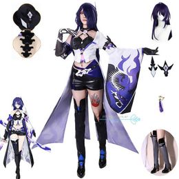 Costumes d'anime ACHERON COSPlay jeu Honkai Star Rail Acheron Cosplay Come Dress Wig Shoes Full Set Women Role Play Carnival Party Vêtements Y240422