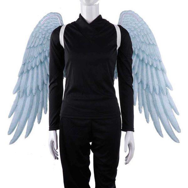 Anime Costumes Adulte Mardi Gras Carnivel Props Aile 3D Grandes Ailes D'ange pour Femmes Homme Halloween Cosplay Porter Scène Jouer Performance Vêtements Z0602