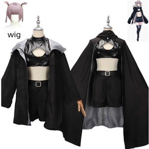 Anime kostuums Anime Call of the Night Nanakusa Nazuna Vampire Cosplay Come Wig Coat Vest cape lederen sokken vrouw sexy carnaval feestpak Z0301