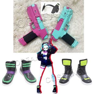 Anime kostuums anime cyberpunk cosplay pak rebecca cosplay come headwear schoenen rekwisieten rebecca woman cosplay komen prop Halloween Z0301