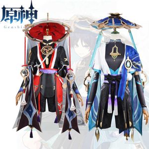 Anime kostuums anime game genhin impact scaramouche cosplay come hat schoenen pruik anime Halloween genhin cosplay scaramouche Come for Men Z0301