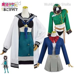 Anime kostuums Anime stromen over magische meisjes Akoya Matama loco araga kiwi cosplay kostuum pruik jk school uniform vrouwen Halloween cosplay pak 240411