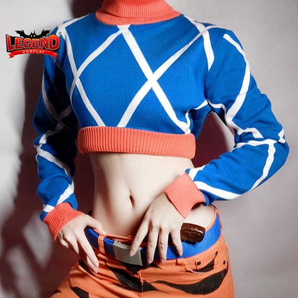 Costumes Anime Anime JOJO 5 JoJo's Bizarre Adventure Cosplay Viens Golden Wind Guido Mista Cosplay Come Top Sweater Cosplay Légende JOJO Z0301