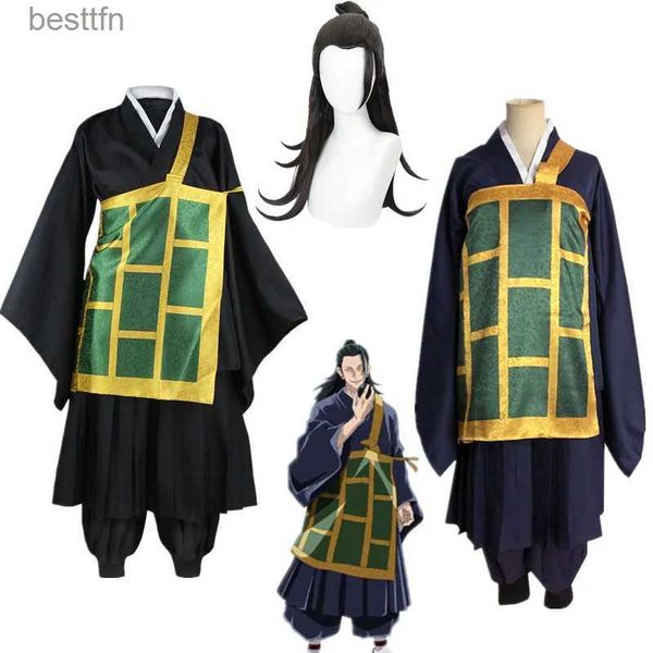 Disfraces de anime Anime Jujutsu Kaisen Geto Suguru Cosplay Ven Kimono Negro Azul Uniforme japonés Ropa de fiesta de Navidad de Halloween L231101