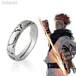 Costumes d'anime anime jujutsu kaisen ryomen sukuna itadori yuji cosplay ring metal ouverture ajusté unisexe anneaux joelry accessoires accessoires 240411