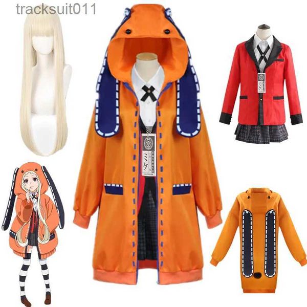 Disfraces de anime Anime Kakegurui Yomotsuki Runa Cosplay Ven abrigo Jk Escuela Niñas Uniforme Chaqueta con capucha Halloween Carnaval Ropa L231027