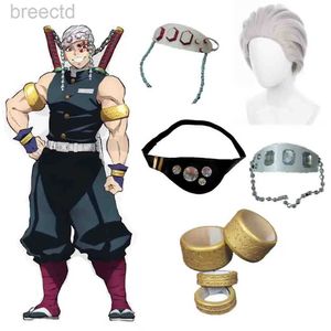 Costumes d'anime anime kimetsu no yaiba uzui tenden bandeau de bande cosplay couvre-merde accessoires de masque oculaire Halloween Costumes Prop 240411