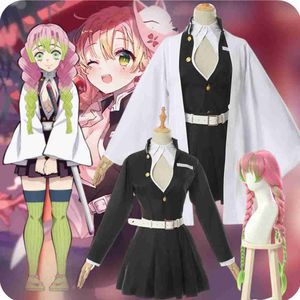 Anime kostuums anime kimonos demon slayers cosplay kimetsu no yaiba kanroji mitsuri kom volwassen kinderen kleding z0301