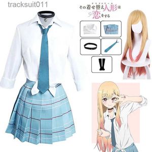 Costumes d'anime Anime My Dress Up Darling Kitaga Marin Cosplay Come JK uniforme scolaire jupe tenues Halloween vient pour femmes homme L231027