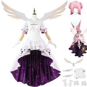 Disfraces de anime Anime Puella Magi Madoka Magica Kaname Madoka Disfraz de cosplay Falda de diosa Vestido de noche Ala Mujer Traje de carnaval sexy