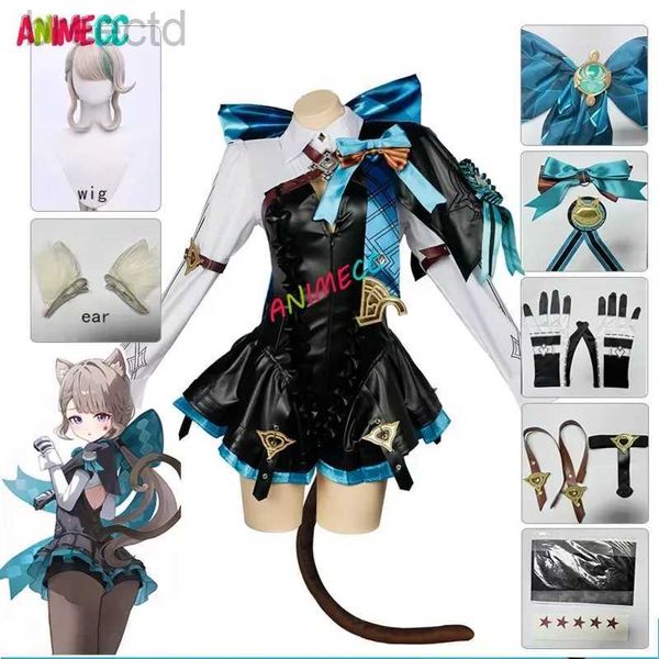 Disfraces de anime animecc en stock lynette cosplay genshin impacto disfraz peluca fontaine mago juego de anime