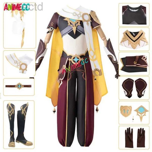 Costumes d'anime Animecc Traveler Aether Genshin Impact Sora Kong Cosplay Costume Wig Game Anime Halloween Party Party pour femmes 240411