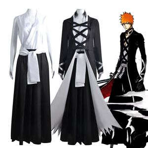 Disfraces de anime BLEACH Kurosaki Ichigo Trajes de cosplay Halloween Carnaval Uniformes Peluca