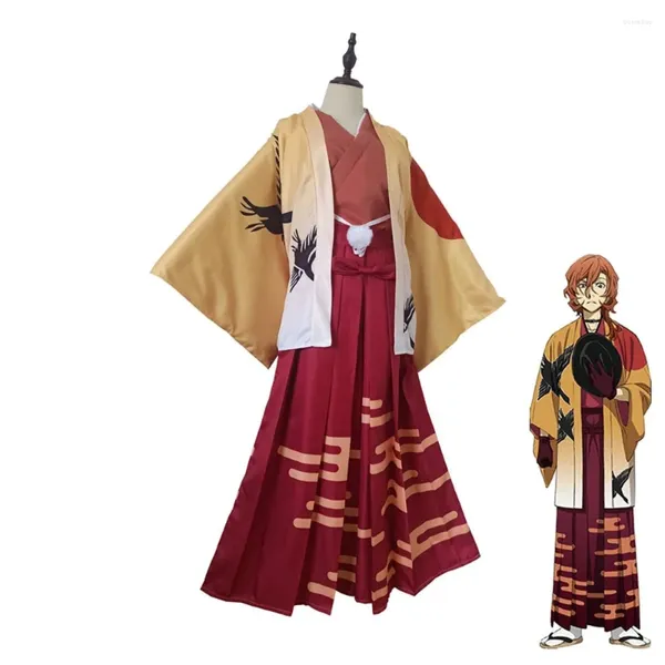 Costumes d'anime Bungou chiens errants Costume Cosplay Chuya Nakahara Dazai Osamu Ryunosuke Akutagaw Nakajima Atsushi Mafia Kimono