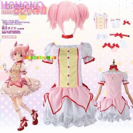 Costumes d'anime cosplay anime fille magique kaname madoka cosplay costume magica kaname robe perruque kaname madoka tenues pour comique con 240411