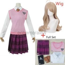 Anime kostuums danganronpa v3 kaede akamatsu cosplay kostuums vrouwen jurken anime shirt vest rok meisje jk schooluniform zln231128