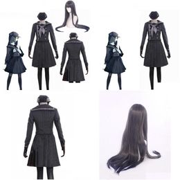 Costumes d'anime Danganronpa V3 tuant l'harmonie Saihara Shuichi femme Super détective Cosplay uniforme robe de marin Halloween Outift Dro Dhm04