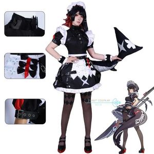 Anime kostuums Ellen Joe Cosplay Game Zenless Zone Zero Ellen Joe Cosplay Come Maid Outfit Zenless Zone Zero Durk Tail Party Deskleding Y240422