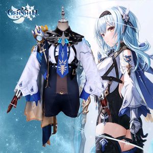 Anime -kostuumsspel voor genhin impact eula anime cosplay komt feminino ganyu Halloween komt voor vrouwen anime figuur pak pruik -kleding z0301