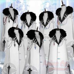 Costumes d'anime jeu Genshin Impact Fatui Costume de Cosplay docteur Arlecchino le capitaine Tartaglia marionnette Pulcinella Colombina cape C07575-A zln231128