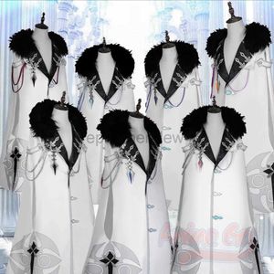 Anime Costumes Game Genshin Impact Fatui Cosplay Costume Doctor Arlecchino The Captain Tartaglia Marionette Pulcinella Colombina Cloak C07575-A zln231128