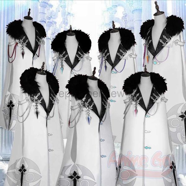 Costumes d'anime jeu Genshin Impact Fatui Costume de Cosplay docteur Arlecchino le capitaine Tartaglia marionnette Pulcinella Colombina cape C07575-A zln231128