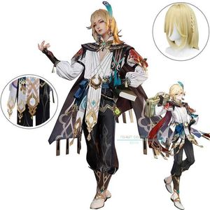 Jeu de costumes d'anime genshinimpact kaveh cosplay come role role jeu magnifique et hamdsome uniforme pour hommes et femmes cosplay tenues y240422