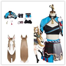 Disfraces de Anime Genshin Impact Gorou Cosplay Come Ms Hina Kimono vestido trajes Halloween carnaval fiesta traje para mujeres niñas Z0602