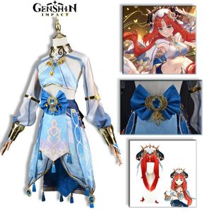 Costumes d'anime Genshin Impact Nilou Cosplay jeu d'anime carnaval femmes viennent tenue de fête d'Halloween uniforme robe bleue danseuse de la région occidentale Z0301