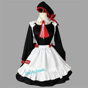 Costumes d'anime Genshin Impact Noelle Silva Cosplay Come KFC Anime Cosplay Maid Come Women Lolita Dress Girl JK Uniforme avec chapeau Outfit Z0301