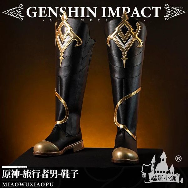 Disfraces de anime Genshin Impact Traveler Kong Juego Zapatos Botas Cosplay Diseño original Regalo de Halloween