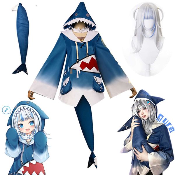 Costumes d'anime Hololive Gawr Gura, Costume de Cosplay ENG requin, déguisement de fille, requin mignon pour femmes, Halloweencosplay