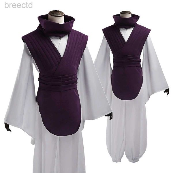 Costumes d'anime holoun jujutsu jjk manga anime choso cosplay costume veste violet coule gaiter ceinture blanche pantalon élastique top cadeau 240411