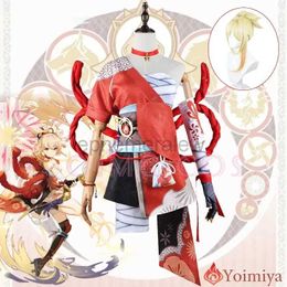 Disfraces de anime Impacto Yoimiya Disfraz de cosplay Adulto Carnaval Uniforme Peluca Anime Disfraces de fiesta de Halloween Mascarada Juego de mujeres zln231128