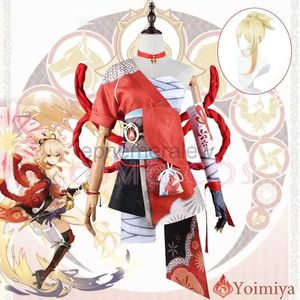 Anime Kostuums Impact Yoimiya Cosplay Kostuum Volwassen Carnaval Uniform Pruik Anime Halloween Party Kostuums Maskerade Vrouwen Game zln231128