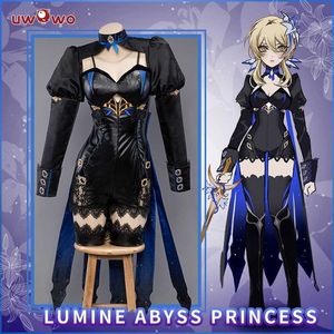 Anime -kostuums op voorraad Uwowo Game Genshin Impact Fanart Abyss Lumine Princess Cosplay komen exclusieve reiziger komt reiziger cosplay Z0301