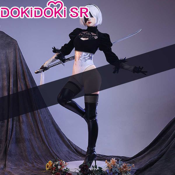 Disfraces de anime en stock Yorha no 2 Tipo B Juego de cosplay NieraUtomata 2B Cosplay Come Dokidokisr Women Come Nier Black Uniforme Plus Tamaño Z0301