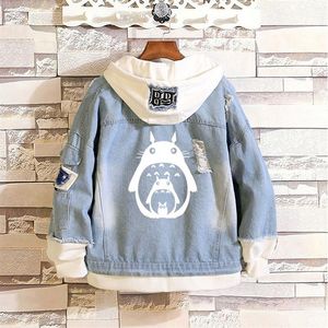 Costumes d'anime Japon Mon voisin Totoro Tonari Pas de Costume de Cosplay Veste en jean de haute qualité Bouton unique Denim Casual Sweatshirt264Y