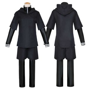 Anime kostuums Japanse anime Tokyo Ghoul Cosplay komt Kaneki Ken Cosplay komt hoodie Jackets Black Fight Uniform volledige set met masker Z0301