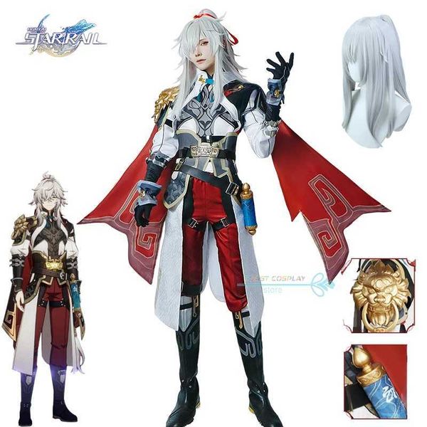 Costumes d'anime Jing Yuan Cosplay Come Honkai Star Rail Cosplay Game Cos Wig Suit complet Set Uniform Helm Master Xianzhou Luofu Hallown Party Y240422