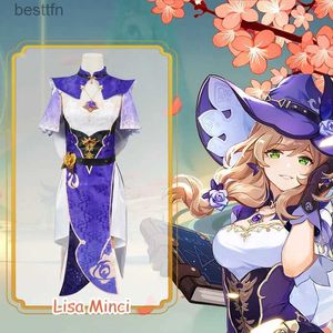Anime Costumes Lisa Cosplay Come Genshin Impact Adult Carnival Uniform Wig Anime Halloween Comes Women GameL231101