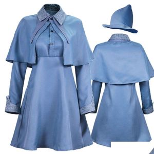 Costumes d'anime Magic Wizard School Witch Fleur Isabelle Delacour Cosplay Costume Beauxbaton Uniform adts Women Suit Halloween Party Dr Dh41p