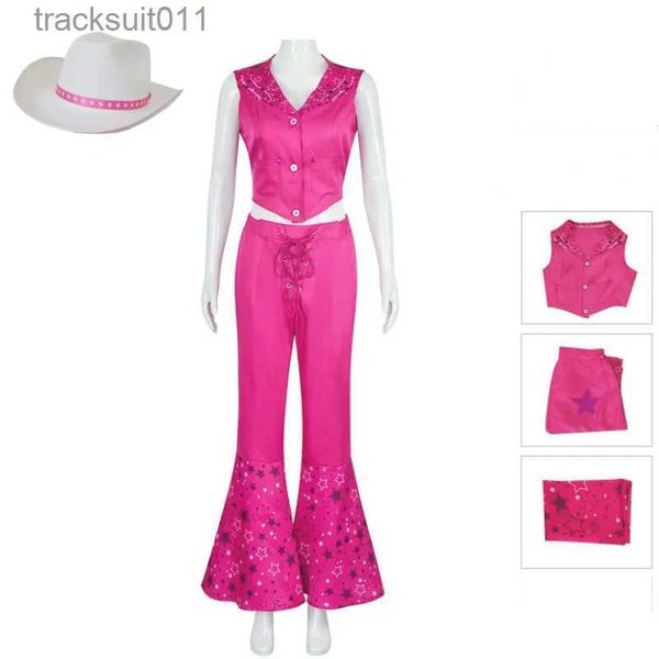 Disfraces de anime Película Barbi Cosplay Rose Red Bell Bot Barbe Traje de cosplay Conjunto ajustado con sombrero y bufanda Halloween Viene Niños Adultos L231027